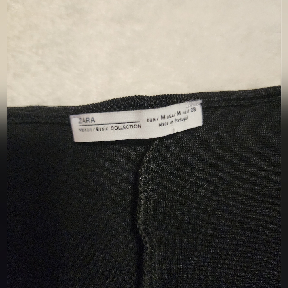 Zara Basic Collection Black Cross Design Quarter … - image 2